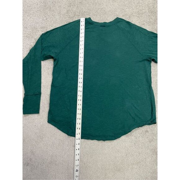 Zella Womens Crew Neck Raglan Sleeve Pullover Athletic Shirt Green Medium NWOT - Picture 6 of 6